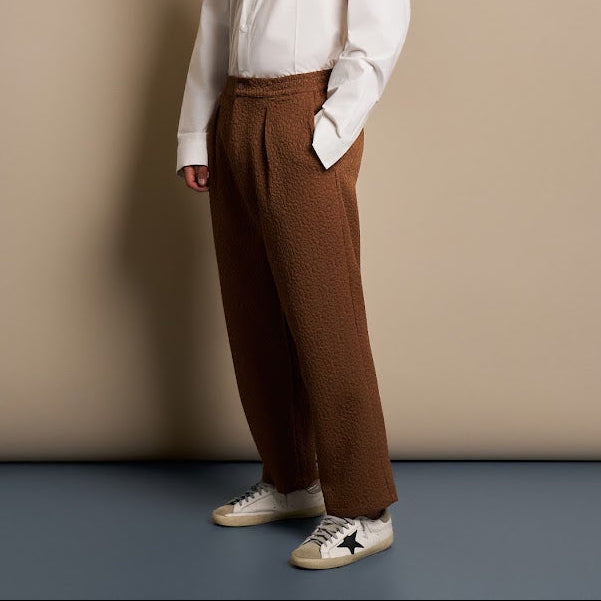 PANTALONI LARGI MARO TEXTURAT
