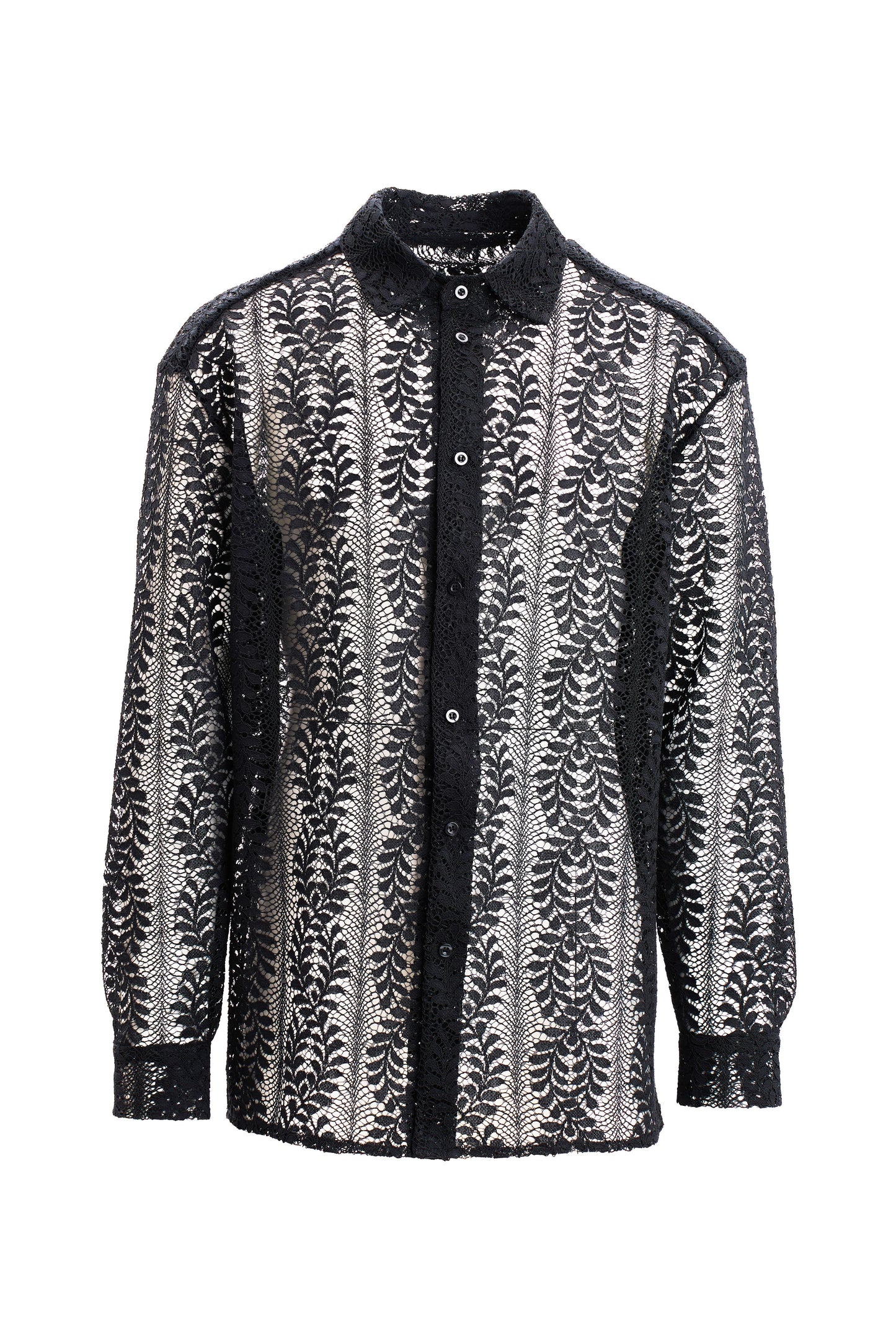 Cămașă neagră cu model artistic