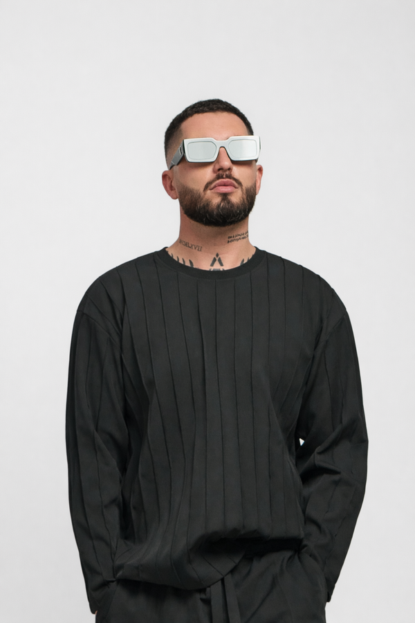 BLUZĂ PREMIUM TEXTURATĂ – BLACK EDITION