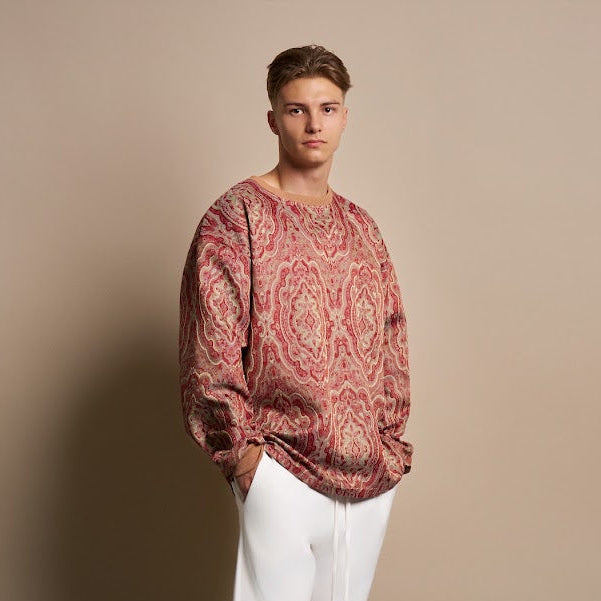 BLUZA SUPRADIMENSIONATA CU IMPRIMEU ORNAMENTAL