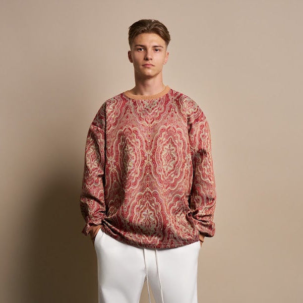 BLUZA SUPRADIMENSIONATA CU IMPRIMEU ORNAMENTAL