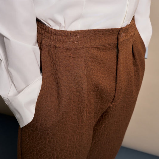 PANTALONI LARGI MARO TEXTURAT