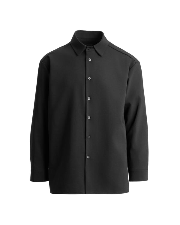 Cămașă neagră cu croială relaxată