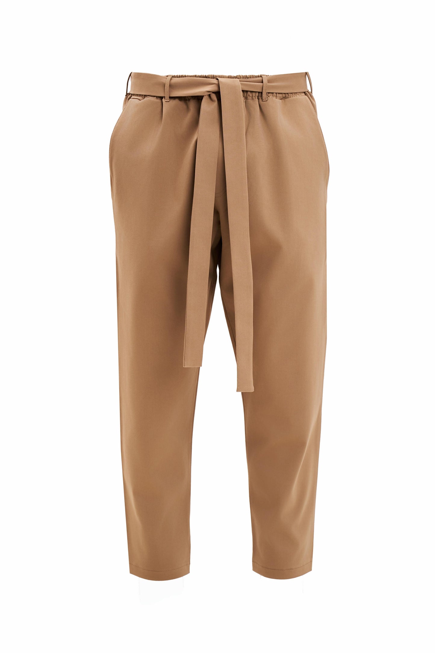 Pantaloni camel cu cordon