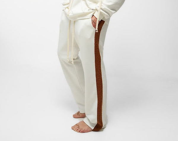 PANTALONI PREMIUM CU BANDĂ LATERALĂ – IVORY EDITION