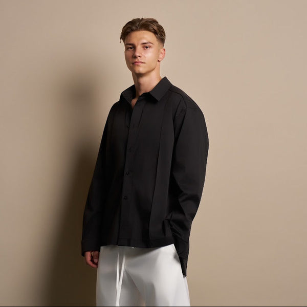 CAMASA NEAGRA CU DESIGN MINIMALIST