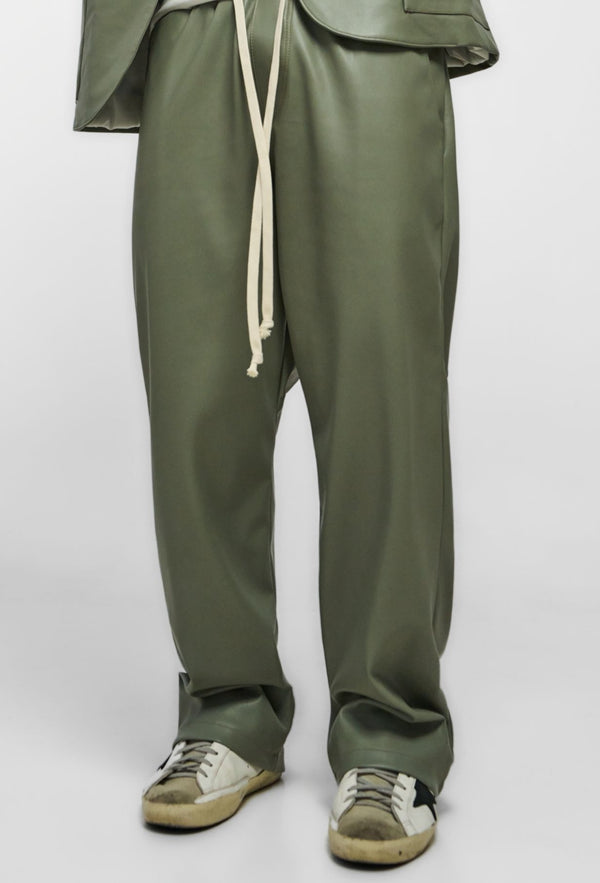 PANTALONI OLIVE DIN PIELE